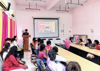 ABVP Tripura University Unit Felicitates Women Janitors and Security Guards on International Women’s Day