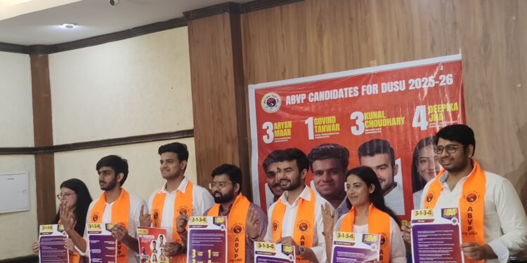ABVP’s DUSU Manifesto Puts Students First: Metro Relief, Wi-Fi , Subsidized Health Insurance  & Specially Abled Facilities on Agenda