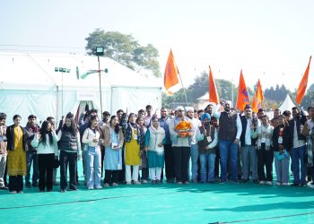 #71stABVPConf : श्री गुरु तेग बहादुर के बलिदान स्थल गुरुद्वारा शीशगंज साहिब से जल-कलश पहुंचा अधिवेशन स्थल,  मुख्य सभागार में किया गया स्थापित