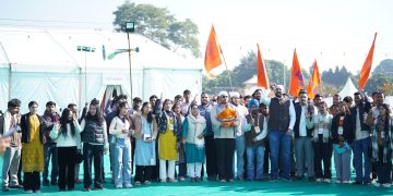 #71stABVPConf : श्री गुरु तेग बहादुर के बलिदान स्थल गुरुद्वारा शीशगंज साहिब से जल-कलश पहुंचा अधिवेशन स्थल,  मुख्य सभागार में किया गया स्थापित