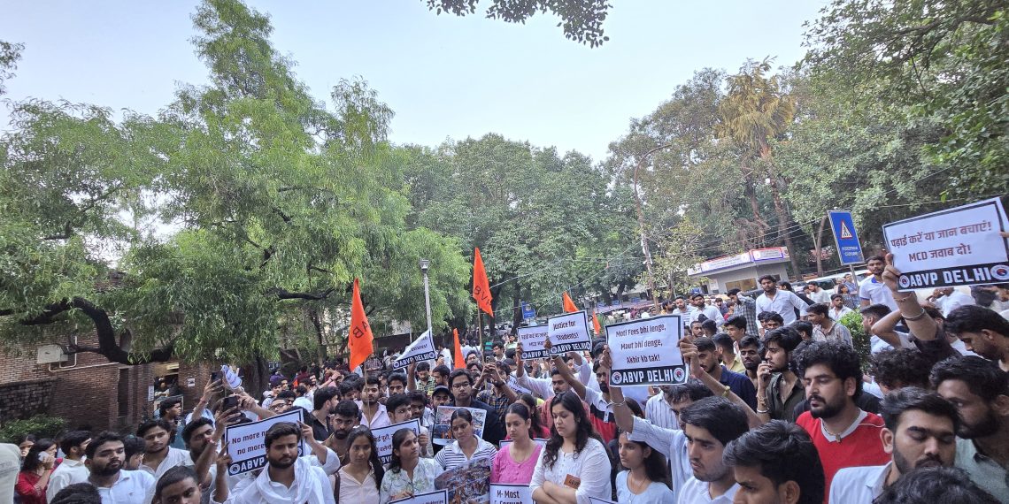 How Long Will Students’ Lives Be Put at Risk? ABVP Launches Protest with “No More Satya Niketan”