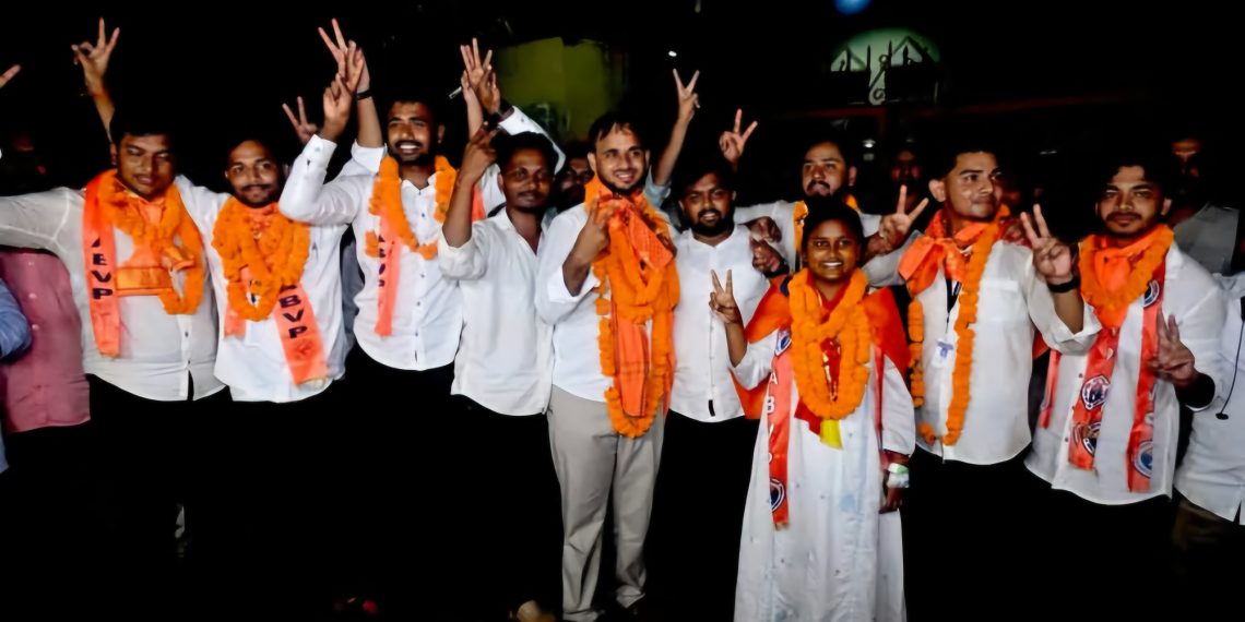 भुवनेश्वर: छात्रसंघ चुनावों में अभाविप ने लहराया जीत का परचम